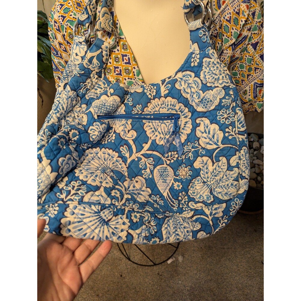 Retired Vera Bradley Blue Lagoon soft quilted shoulder bag